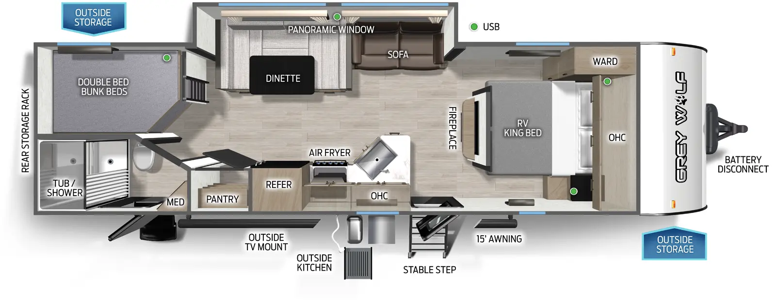 Cherokee Black Label 26DBHBL Floorplan